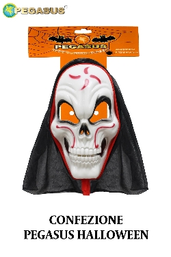MASCHERA MORTE CON CAPPUCCIO DI HALLOWEEN CF 24 PZ